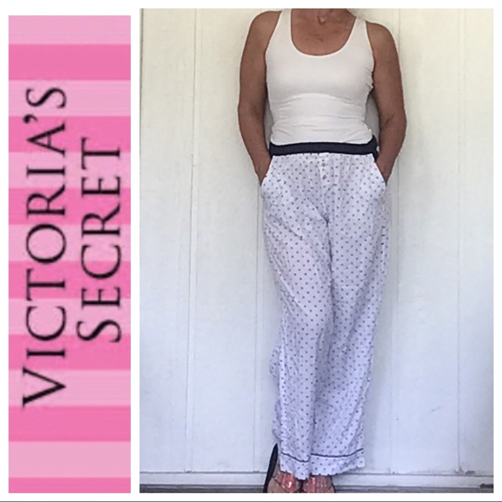 VICTORIAS SECRET POLKA DOT PAJAMA PANTS LARGE